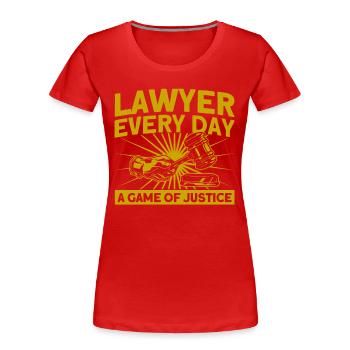 Avocat Avocat Avocat en droit Cadeau - T-shirt bio Premium Femme - rouge - Devant - Mia (176cm)