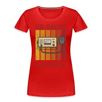 Le code Morse transmet la radio amateur - T-shirt bio Premium Femme - rouge - Devant - Mia (176cm)