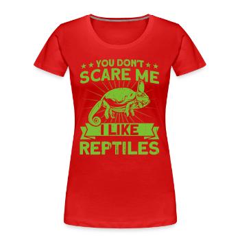 Snake Reptiles Reptile Lovers Gift - Women's Premium Organic T-Shirt - red - Front - Mia (176cm)