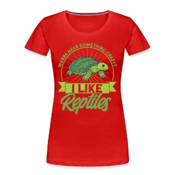 Reptile Lizards Reptile Lovers Gift - Women's Premium Organic T-Shirt - red - Front - Mia (176cm)