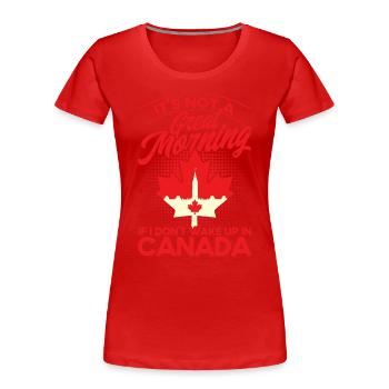 Canada Canadian Flag Canadian Gift - Women's Premium Organic T-Shirt - red - Front - Mia (176cm)