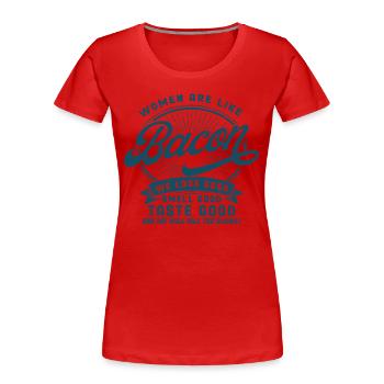 Black Humor Sarcasm Irony Gift - Women's Premium Organic T-Shirt - red - Front - Mia (176cm)