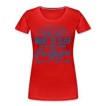 Schwarzer Humor Sarkasmus Ironie Geschenk - Frauen Premium Bio T-Shirt - Rot - Vorne - Mia (176cm)