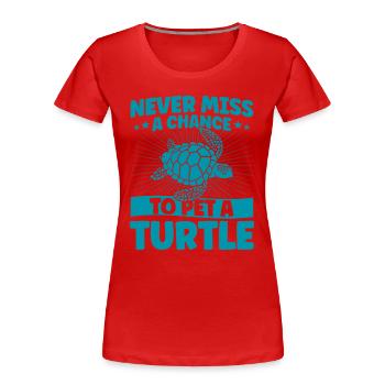 Tortue de mer Tortues marines Tortues - T-shirt bio Premium Femme - rouge - Devant - Mia (176cm)
