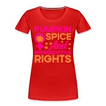 Rechte der Frauen Ermächtigung Feministisch Gesche - Frauen Premium Bio T-Shirt - Rot - Vorne - Mia (176cm)