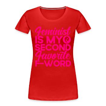 Gleichberechtigung der Geschlechter Rechte der Fra - Frauen Premium Bio T-Shirt - Rot - Vorne - Mia (176cm)