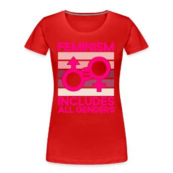 Feminismus Rechte der Frauen Feministisch Geschenk - Frauen Premium Bio T-Shirt - Rot - Vorne - Mia (176cm)
