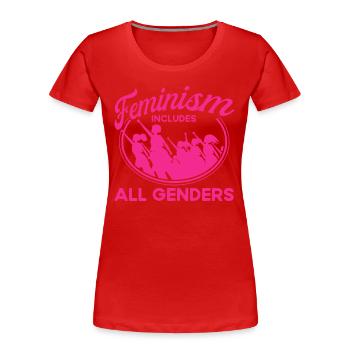 Feminismus Rechte der Frauen Feministisch Geschenk - Frauen Premium Bio T-Shirt - Rot - Vorne - Mia (176cm)
