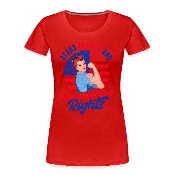 Women's rights Equal rights - Women's Premium Organic T-Shirt - red - Front - Mia (176cm)