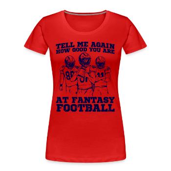 Fantasy Football Champion Fantasy Football Draft Da - T-shirt bio Premium Femme - rouge - Devant - Mia (176cm)