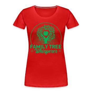 Genealogie Stammbaum Familiengeschichte Geschenk - Frauen Premium Bio T-Shirt - Rot - Vorne - Mia (176cm)