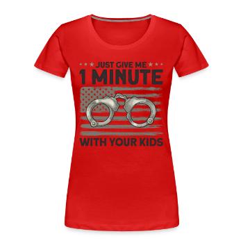 Handschellen Justizvollzugsbeamter Gefängniswärter - Frauen Premium Bio T-Shirt - Rot - Vorne - Mia (176cm)