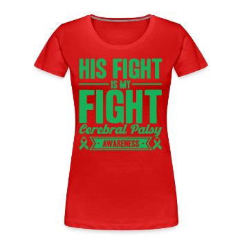 Cerebral palsy consciousness Cerebral palsy Un - Women's Premium Organic T-Shirt - red - Front - Mia (176cm)
