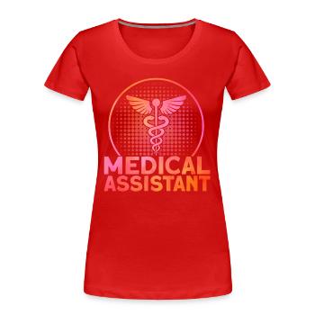 Medizinische Schule Medizinische Assistentin CMA G - Frauen Premium Bio T-Shirt - Rot - Vorne - Mia (176cm)