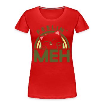 Cat Cat Lover Cat Mama Gift - Women's Premium Organic T-Shirt - red - Front - Mia (176cm)