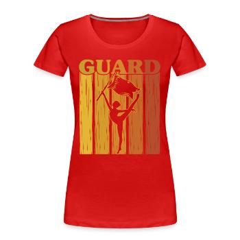 Guard Flag Guard Gift - Women's Premium Organic T-Shirt - red - Front - Mia (176cm)