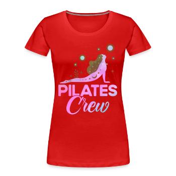 Pilates Pilates Crew Gift - Women's Premium Organic T-Shirt - red - Front - Mia (176cm)