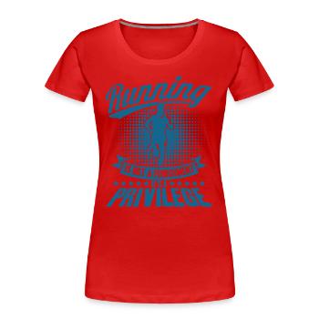 Ultralauf Trailrunning Marathonläufer Geschenk - Frauen Premium Bio T-Shirt - Rot - Vorne - Mia (176cm)