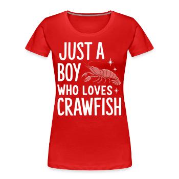 Langusten Krabben Garnelen Meeresfrüchte - Frauen Premium Bio T-Shirt - Rot - Vorne - Mia (176cm)