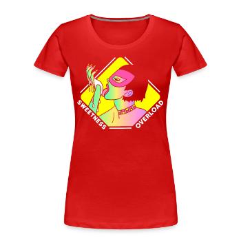 EROTIC SEXY GIRL SWEETNESS OVERLOAD - Women's Premium Organic T-Shirt - red - Front - Mia (176cm)