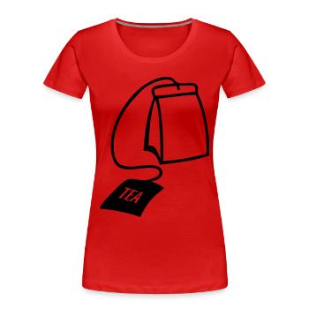 teabag - Frauen Premium Bio T-Shirt - Rot - Vorne - Mia (176cm)
