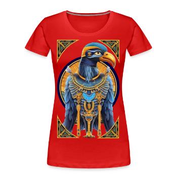 Ägyptischer Horus - Frauen Premium Bio T-Shirt - Rot - Vorne - Mia (176cm)
