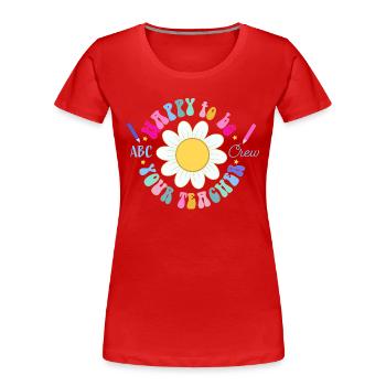 Lehrer - Frauen Premium Bio T-Shirt - Rot - Vorne - Mia (176cm)