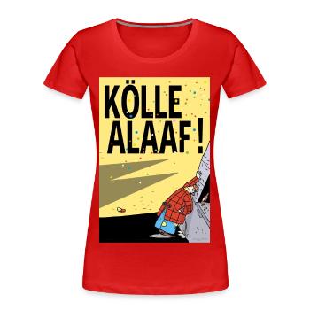 Cologne Carnival Alaaf Cartoon - Women's Premium Organic T-Shirt - red - Front - Mia (176cm)