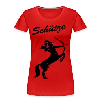Schütze - Frauen Premium Bio T-Shirt - Rot - Vorne - Mia (176cm)