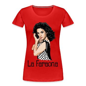LOLA La Faraona - Women's Premium Organic T-Shirt - red - Front - Mia (176cm)