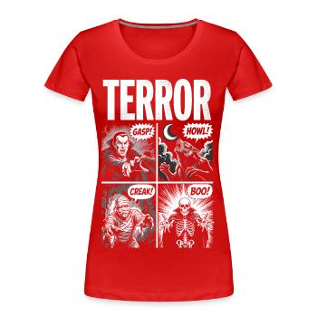 Terror Horror Comic Monster Classic - T-shirt bio Premium Femme - rouge - Devant - Mia (176cm)
