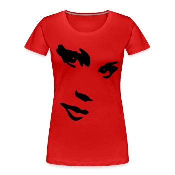 sexy girl, street art - Women's Premium Organic T-Shirt - red - Front - Mia (176cm)
