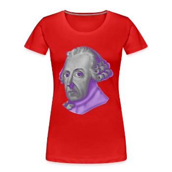 Friedrich II. - Frauen Premium Bio T-Shirt - Rot - Vorne - Mia (176cm)