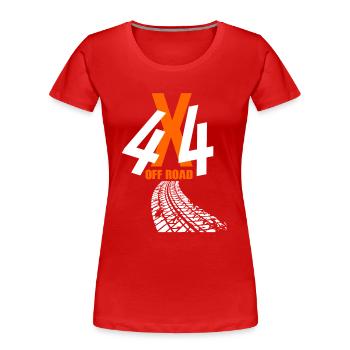 4x4 Offroad - T-shirt bio Premium Femme - rouge - Devant - Mia (176cm)