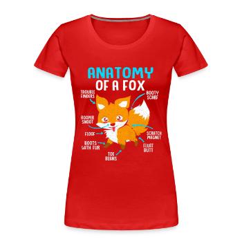 Renard - T-shirt bio Premium Femme - rouge - Devant - Mia (176cm)