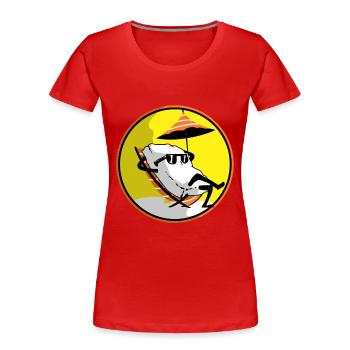 Sushi Go Riz Japon Tokyo Miso Nigiri Maki Udon - T-shirt bio Premium Femme - rouge - Devant - Mia (176cm)