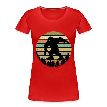 Bigfoot - Frauen Premium Bio T-Shirt - Rot - Vorne - Mia (176cm)