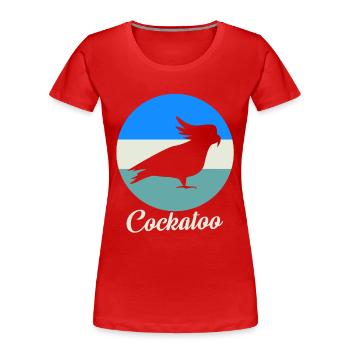 Kakadu Papagei Vogel Feder Gefieder Federkleid - Frauen Premium Bio T-Shirt - Rot - Vorne - Mia (176cm)