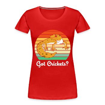 Leopardgecko - Frauen Premium Bio T-Shirt - Rot - Vorne - Mia (176cm)