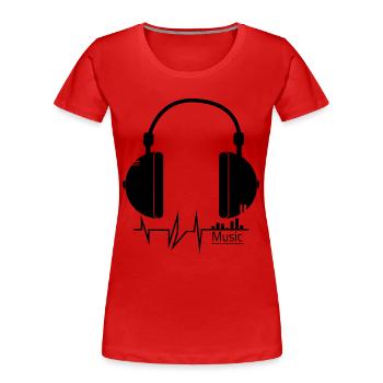 Musik - Musik - Frauen Premium Bio T-Shirt - Rot - Vorne - Mia (176cm)