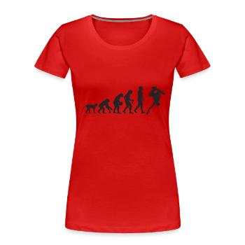 Evolution Skate - T-shirt bio Premium Femme - rouge - Devant - Mia (176cm)