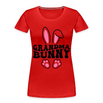Grandma Bunny - Frauen Premium Bio T-Shirt - Rot - Vorne - Mia (176cm)