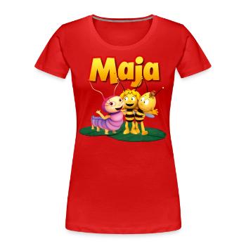 Maya The Bee Together With Willy And Ulla - Women's Premium Organic T-Shirt - red - Front - Mia (176cm)