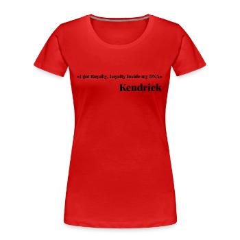 DNA. - Frauen Premium Bio T-Shirt - Rot - Vorne - Mia (176cm)