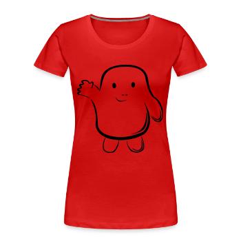 Adipose - Frauen Premium Bio T-Shirt - Rot - Vorne - Mia (176cm)
