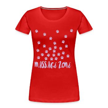 Massage Zone - Frauen Premium Bio T-Shirt - Rot - Vorne - Mia (176cm)