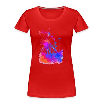 Ferris wheel - Women's Premium Organic T-Shirt - red - Front - Mia (176cm)