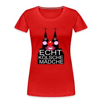 Kölsch Mädche Köln Kölle Dom Karneval Nase Alaaf - Frauen Premium Bio T-Shirt - Rot - Vorne - Mia (176cm)