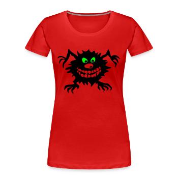 Monster - Eater - Frauen Premium Bio T-Shirt - Rot - Vorne - Mia (176cm)