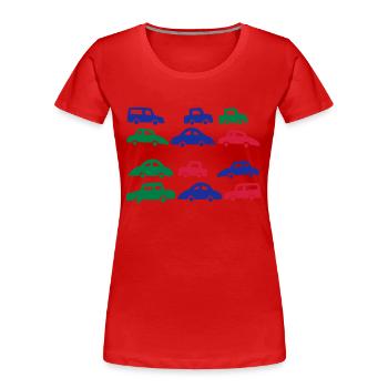 cars - Women's Premium Organic T-Shirt - red - Front - Mia (176cm)